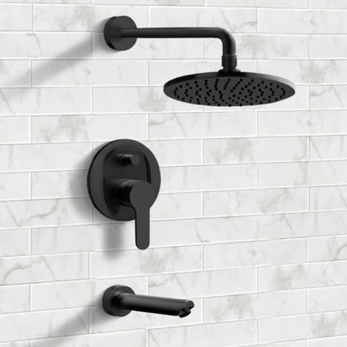 Matte Black Tub and Shower Faucet Set Matte Black Tub and Shower Faucet Set Remer TSF40